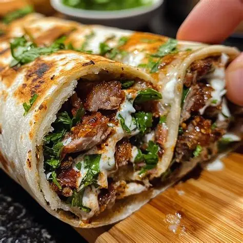 Frisch geschnittener Döner Kebap